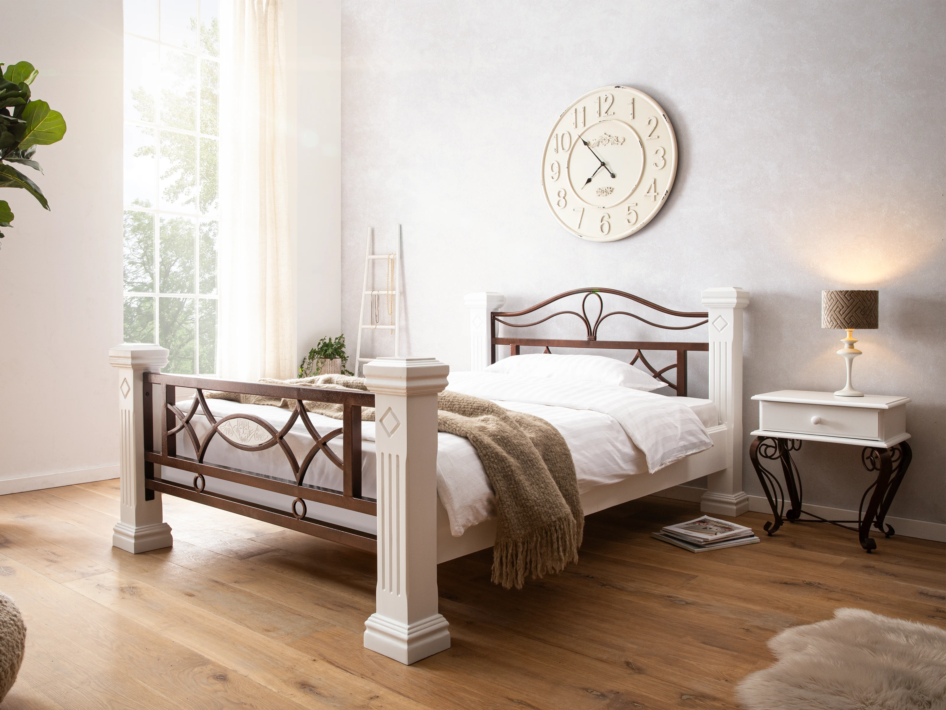 Bett Byzanz 200x200 weiß