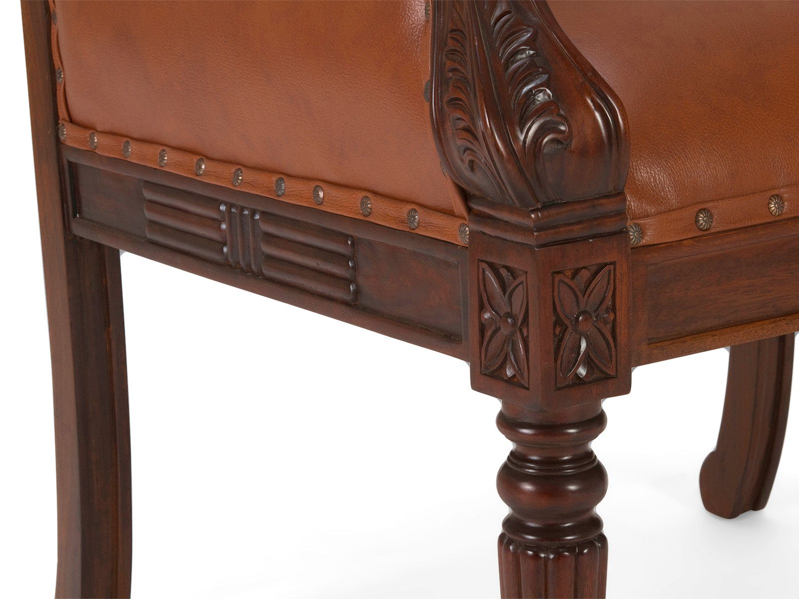 Armlehnstuhl Cambridge II braun Echtleder 73x100x72 Detailbild