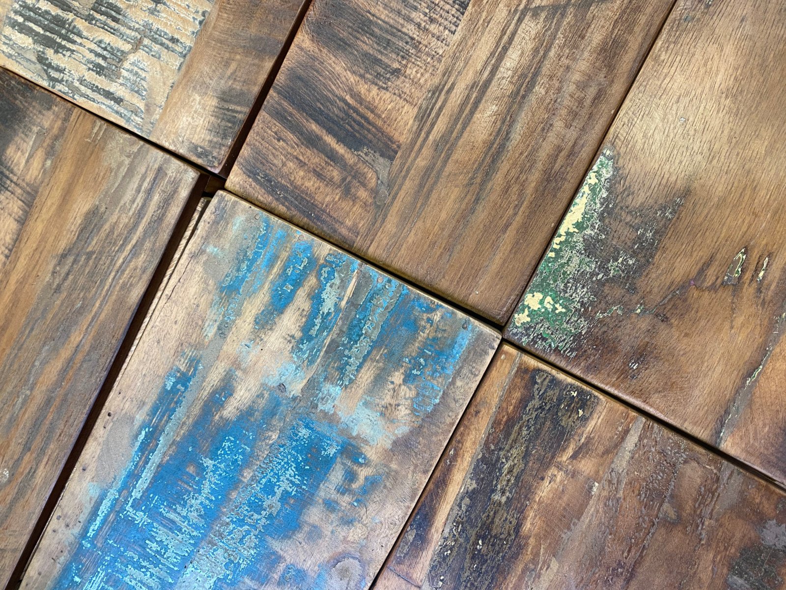 Wandboard Geheimfach recycelte Hölzer Holz - recyceltes Hartholz 35x11x22