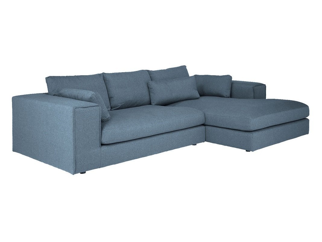 Polsterecke mit linksseitiger Ottomane – geräumiges Ecksofa im modernen Wohnzimmer, schlichtes, zeitgemäßes Design