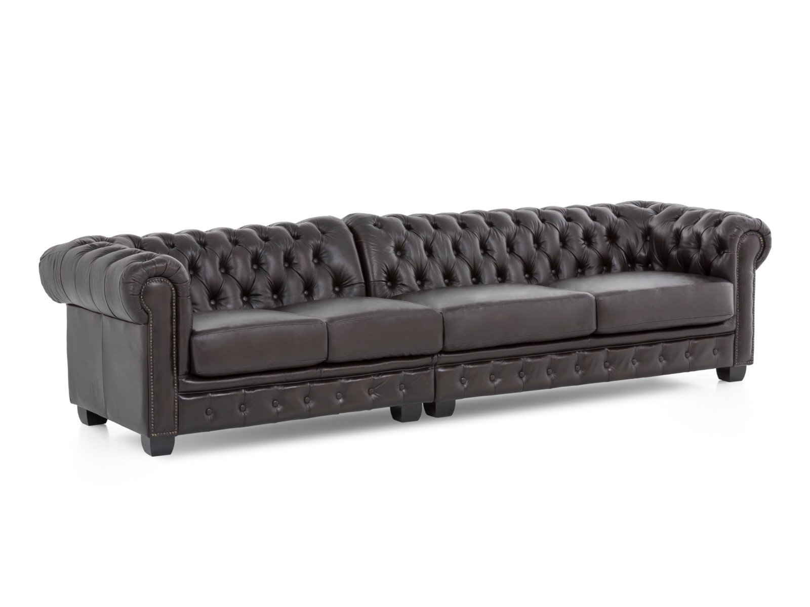 Sofa Chesterfield 5-Sitzer Echtleder