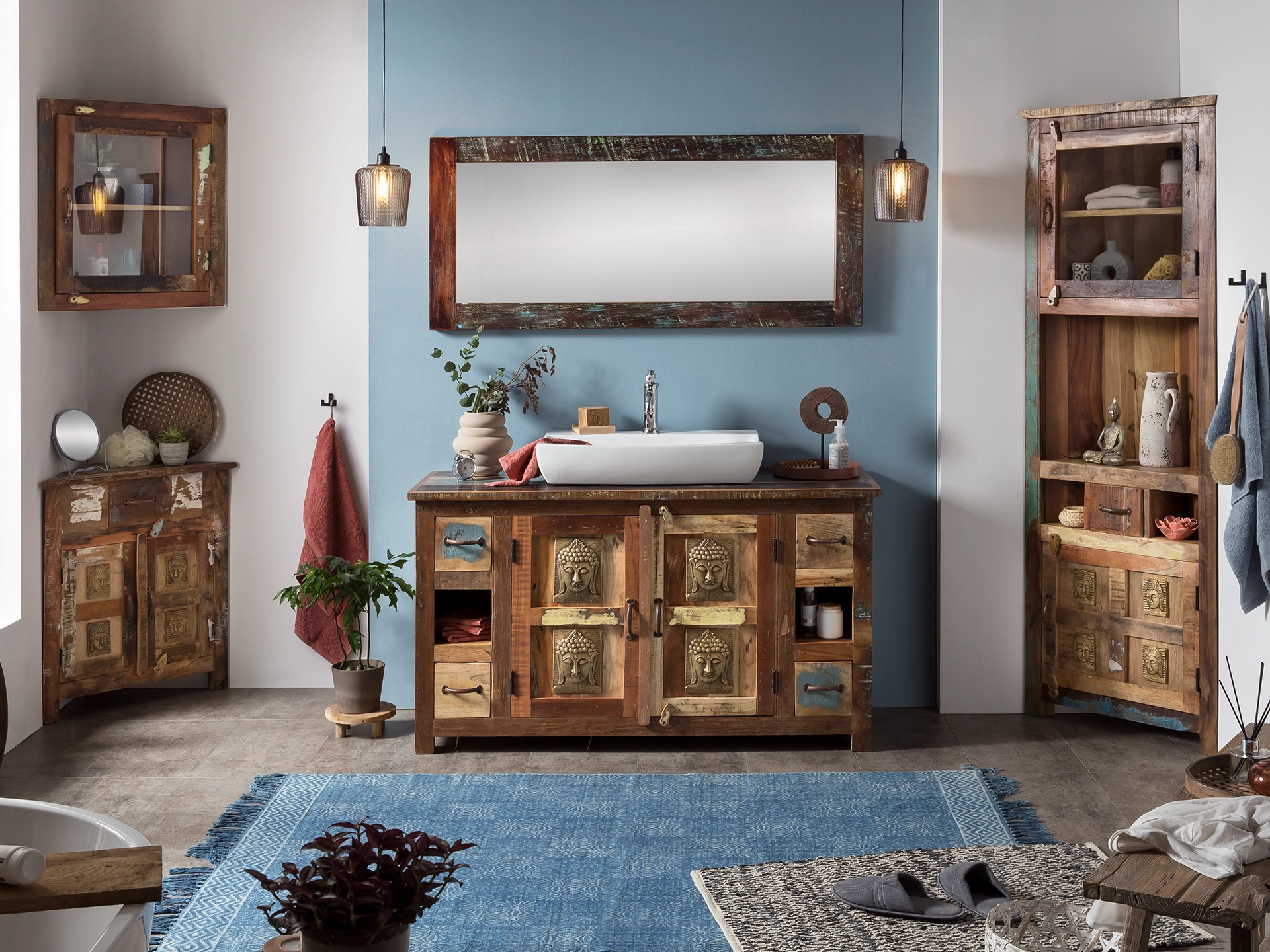 Sumana (Ambiente): modernes Holzmöbel in warmem, natürlichem Wohnambiente mit neutralen Farben und gemütlicher Stimmung.